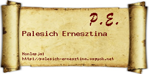 Palesich Ernesztina névjegykártya